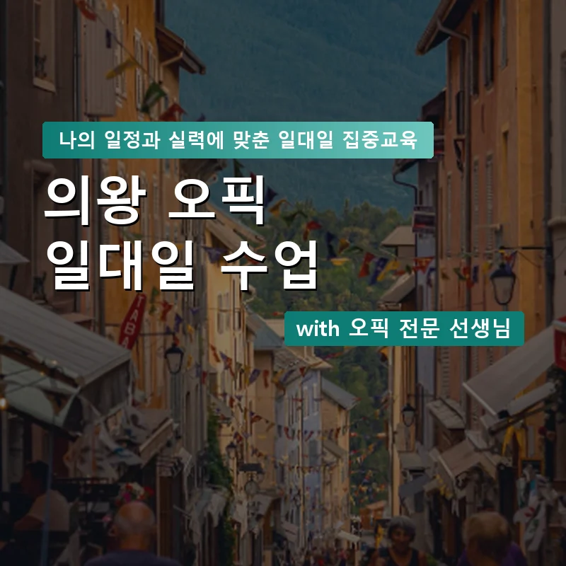 의왕 오픽과외 — 영과전 1:1 맞춤 수업 안내 이미지