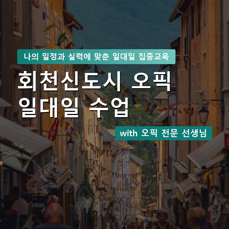 회천신도시 오픽과외 — 영과전 1:1 맞춤 수업 안내 이미지