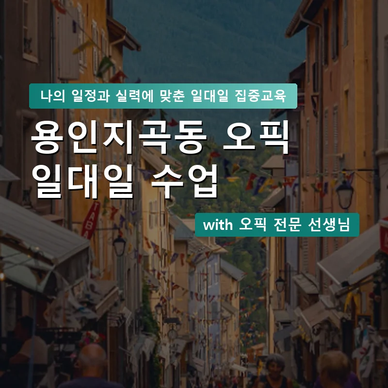 용인지곡동 오픽과외 — 영과전 1:1 맞춤 수업 안내 이미지