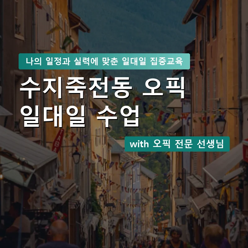 수지죽전동 오픽과외 — 영과전 1:1 맞춤 수업 안내 이미지