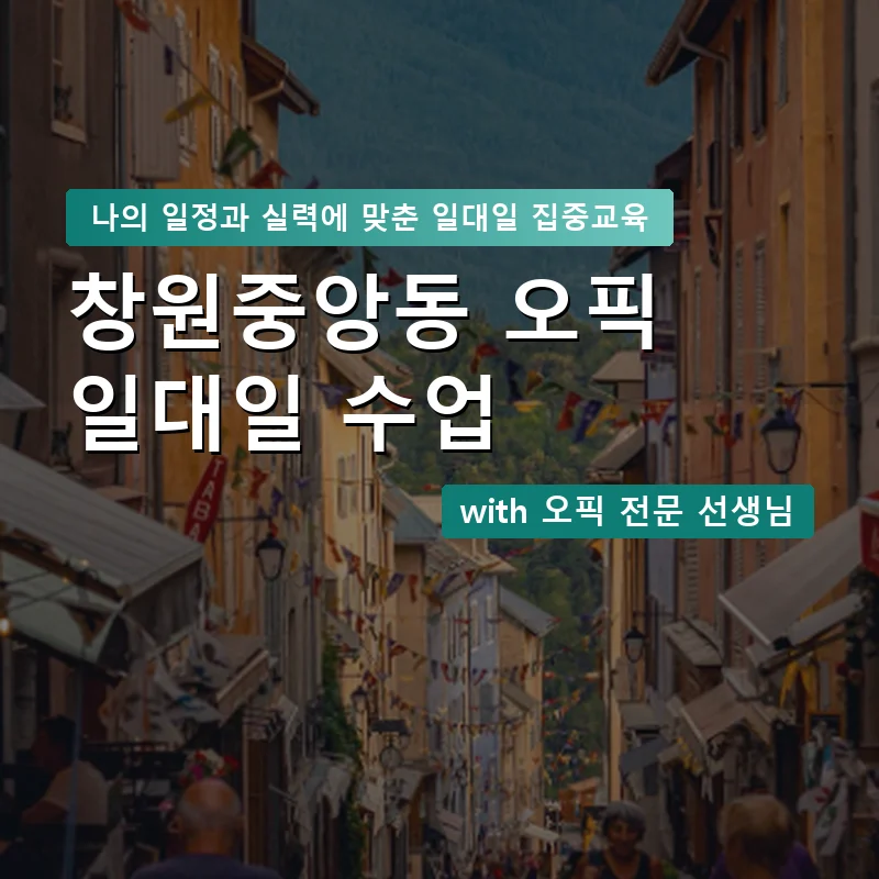 창원중앙동 오픽과외 — 영과전 1:1 맞춤 수업 안내 이미지
