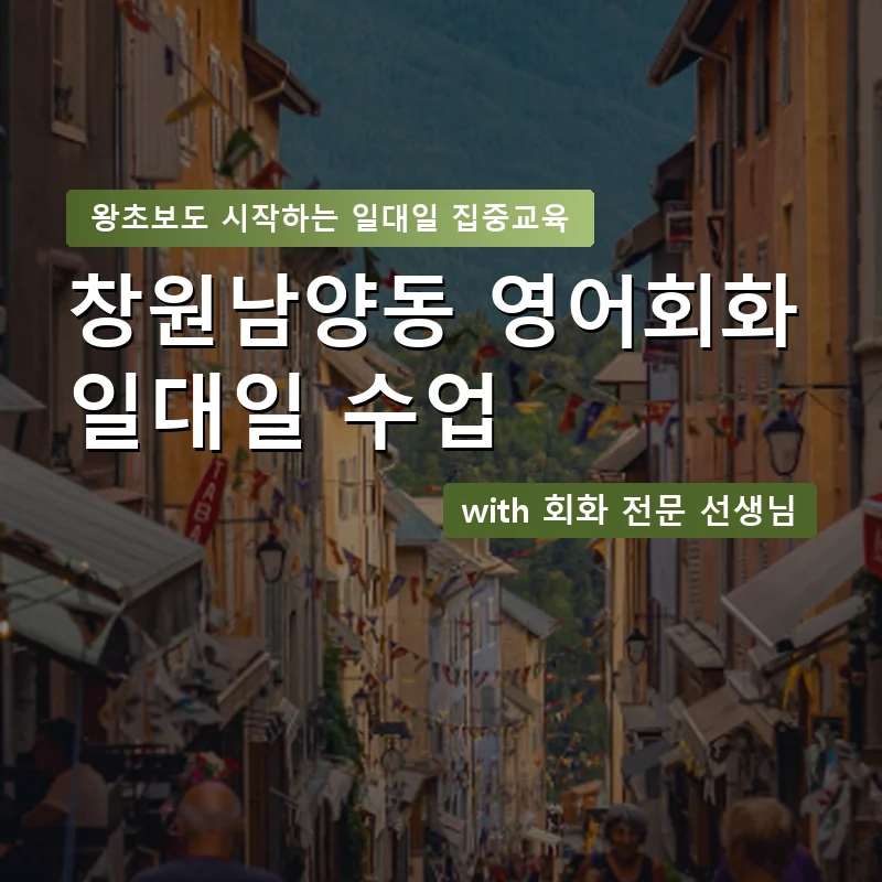 창원남양동 1:1 영어회화과외 — 영과전 1:1 맞춤 수업 안내 이미지