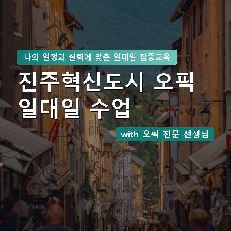 진주혁신도시 오픽과외 — 영과전 1:1 맞춤 수업 안내 이미지
