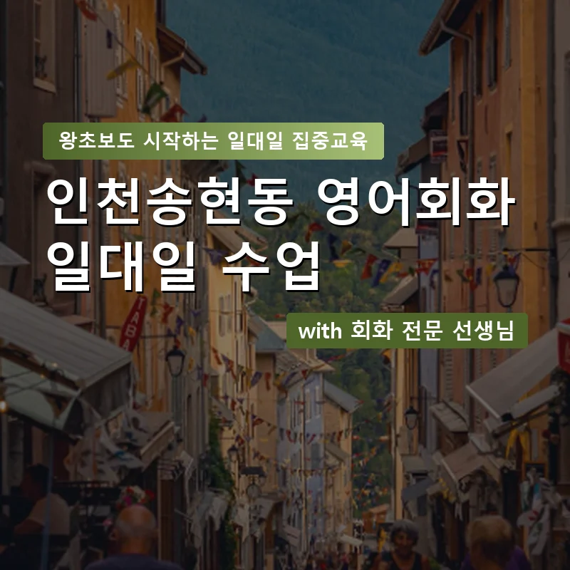인천송현동 1:1 영어회화과외 — 영과전 1:1 맞춤 수업 안내 이미지