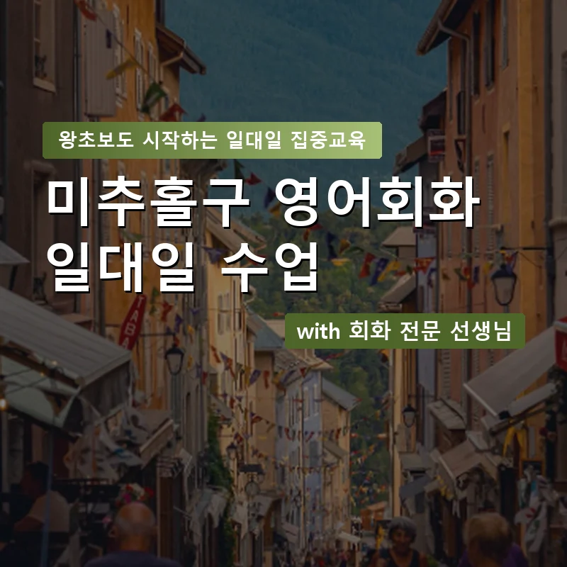 미추홀구 1:1 영어회화과외 — 영과전 1:1 맞춤 수업 안내 이미지