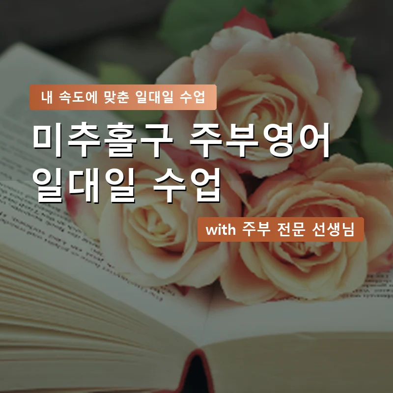 미추홀구 주부영어회화 — 영과전 1:1 맞춤 수업 안내 이미지