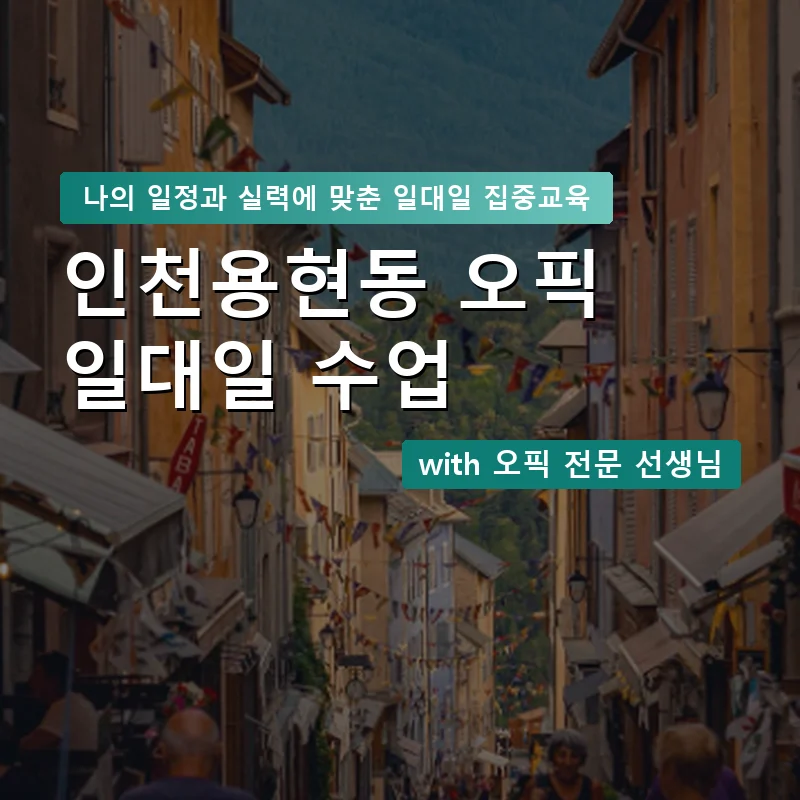 인천용현동 오픽과외 — 영과전 1:1 맞춤 수업 안내 이미지