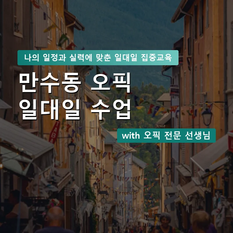 만수동 오픽과외 — 영과전 1:1 맞춤 수업 안내 이미지