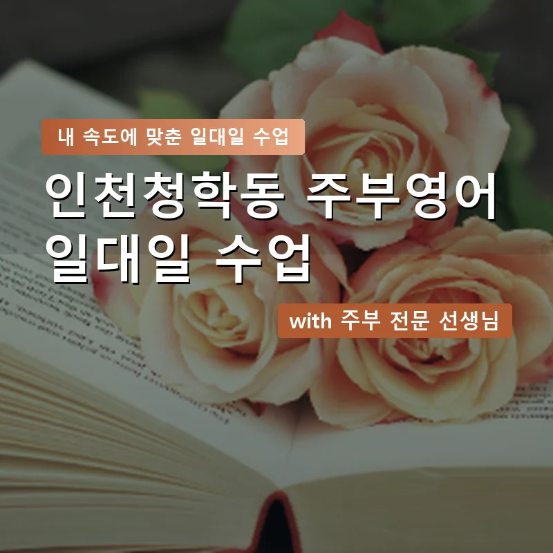인천청학동 주부영어회화 — 영과전 1:1 맞춤 수업 안내 이미지