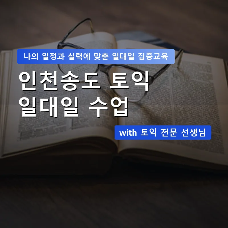인천송도 토익과외 — 영과전 1:1 맞춤 수업 안내 이미지