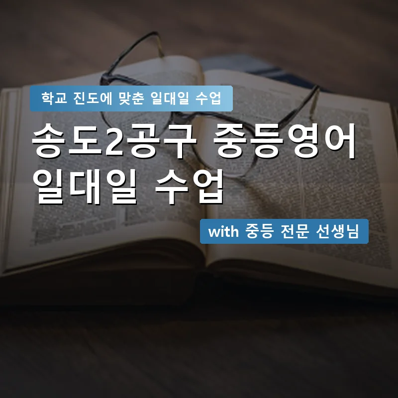 송도2공구 중학생영어회화 — 영과전 1:1 맞춤 수업 안내 이미지
