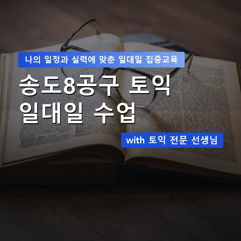 송도8공구 토익과외 — 영과전 1:1 맞춤 수업 안내 이미지