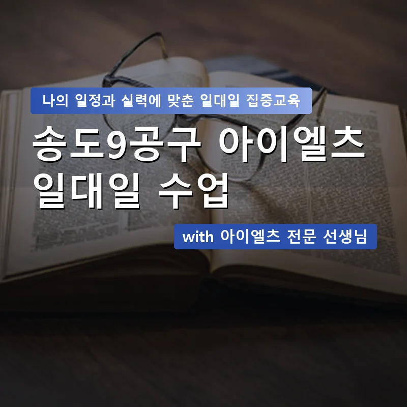 송도9공구 아이엘츠과외 — 영과전 1:1 맞춤 수업 안내 이미지