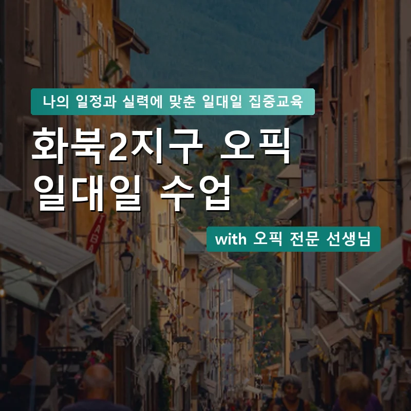 화북2지구 오픽과외 — 영과전 1:1 맞춤 수업 안내 이미지