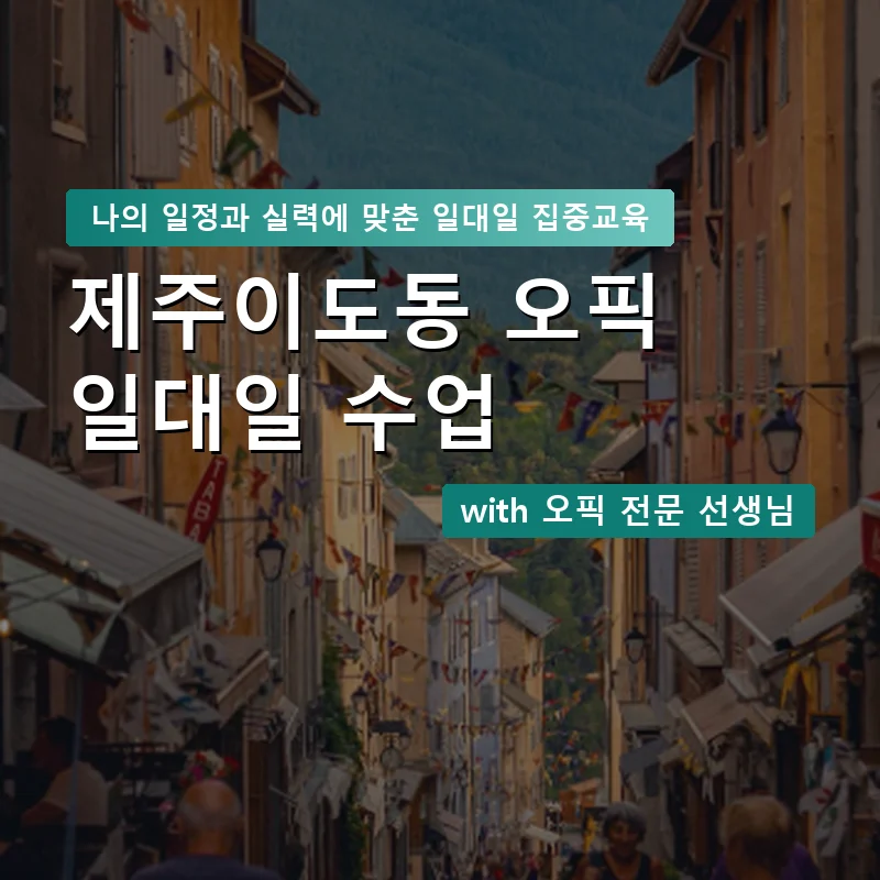제주이도동 오픽과외 — 영과전 1:1 맞춤 수업 안내 이미지