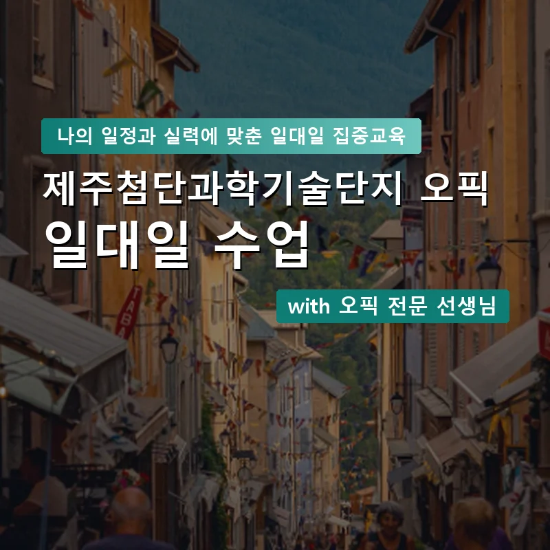 제주첨단과학기술단지 오픽과외 — 영과전 1:1 맞춤 수업 안내 이미지