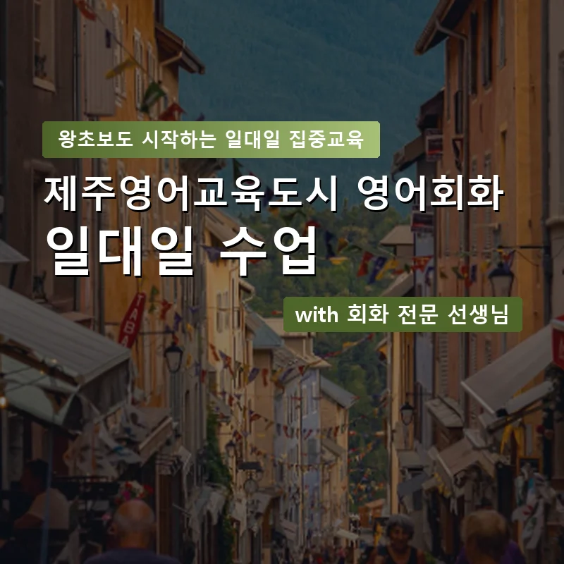 제주영어교육도시 1:1 영어회화과외 — 영과전 1:1 맞춤 수업 안내 이미지