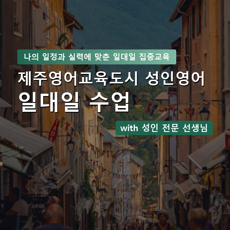 제주영어교육도시 성인영어과외 — 영과전 1:1 맞춤 수업 안내 이미지