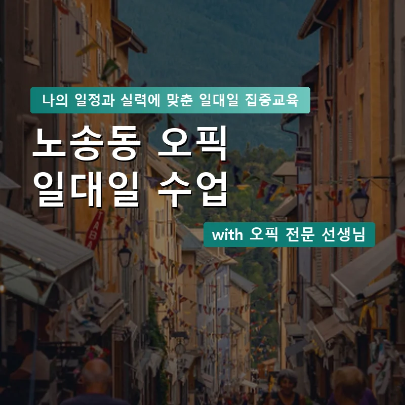 노송동 오픽과외 — 영과전 1:1 맞춤 수업 안내 이미지