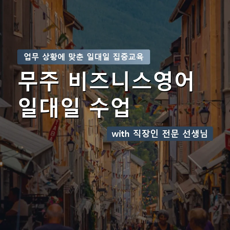 무주 직장인영어과외 — 영과전 1:1 맞춤 수업 안내 이미지