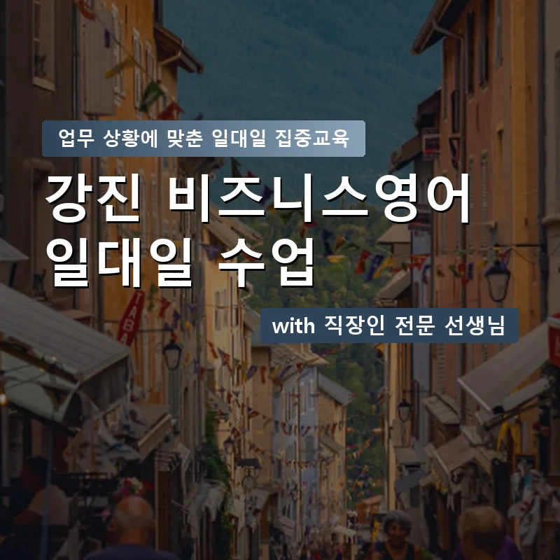 강진 직장인영어과외 — 영과전 1:1 맞춤 수업 안내 이미지