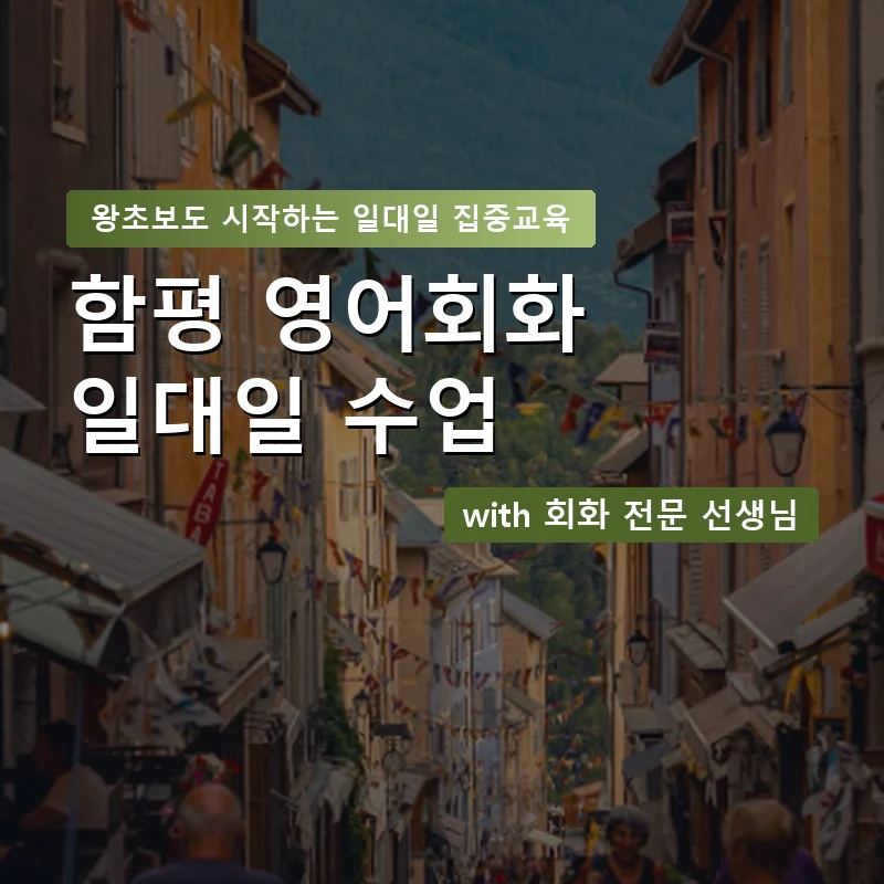 함평 1:1 영어회화과외 — 영과전 1:1 맞춤 수업 안내 이미지