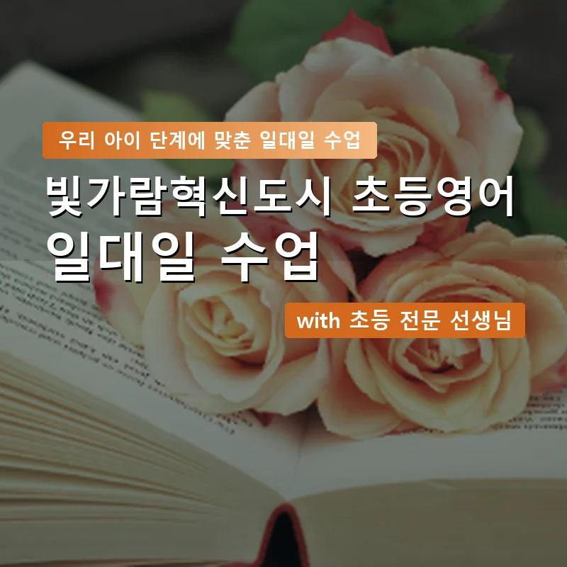 빛가람혁신도시 초등학생영어회화 — 영과전 1:1 맞춤 수업 안내 이미지