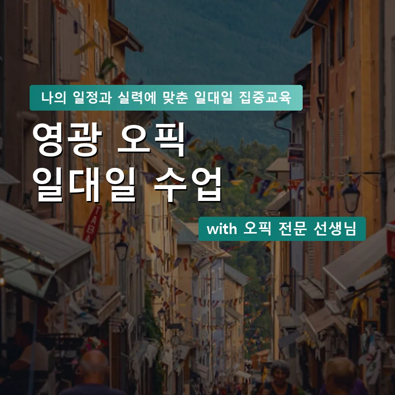 영광 오픽과외 — 영과전 1:1 맞춤 수업 안내 이미지