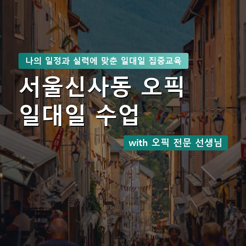 서울신사동 오픽과외 — 영과전 1:1 맞춤 수업 안내 이미지