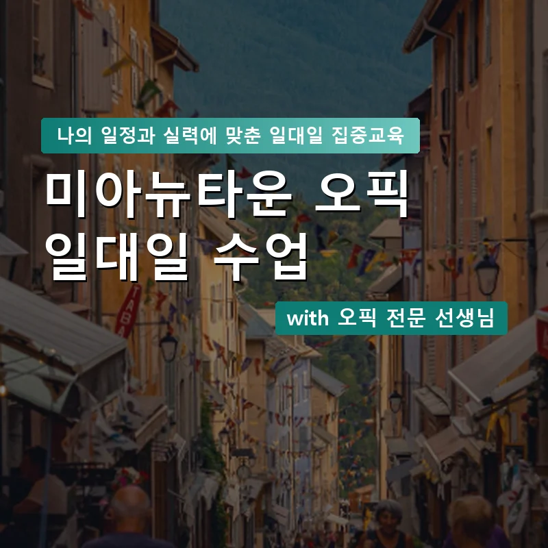 미아뉴타운 오픽과외 — 영과전 1:1 맞춤 수업 안내 이미지