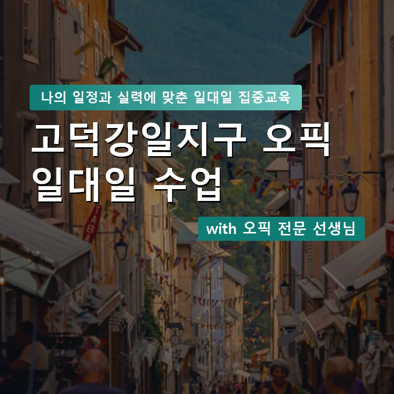 고덕강일지구 오픽과외 — 영과전 1:1 맞춤 수업 안내 이미지