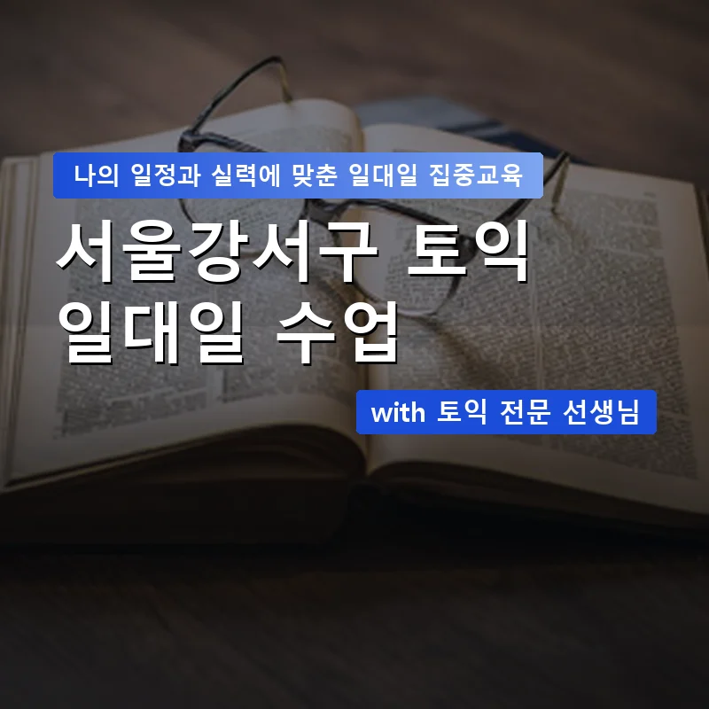 서울강서구 토익과외 — 영과전 1:1 맞춤 수업 안내 이미지