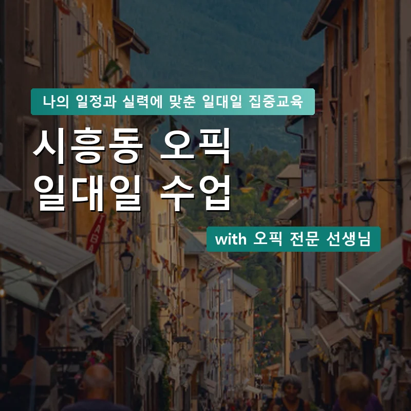 시흥동 오픽과외 — 영과전 1:1 맞춤 수업 안내 이미지