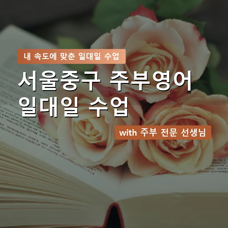 서울중구 주부영어회화 — 영과전 1:1 맞춤 수업 안내 이미지