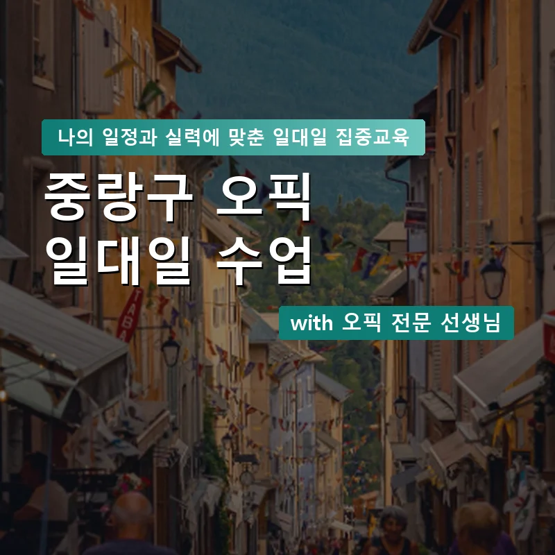 중랑구 오픽과외 — 영과전 1:1 맞춤 수업 안내 이미지