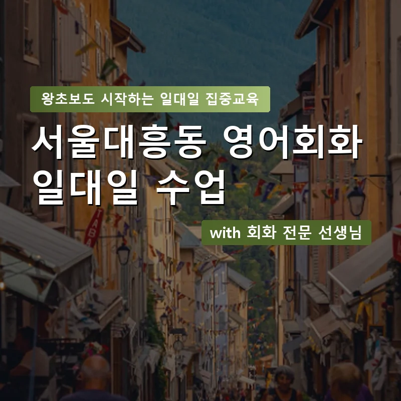 서울대흥동 1:1 영어회화과외 — 영과전 1:1 맞춤 수업 안내 이미지