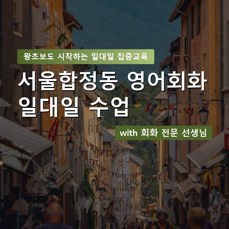 서울합정동 1:1 영어회화과외 — 영과전 1:1 맞춤 수업 안내 이미지