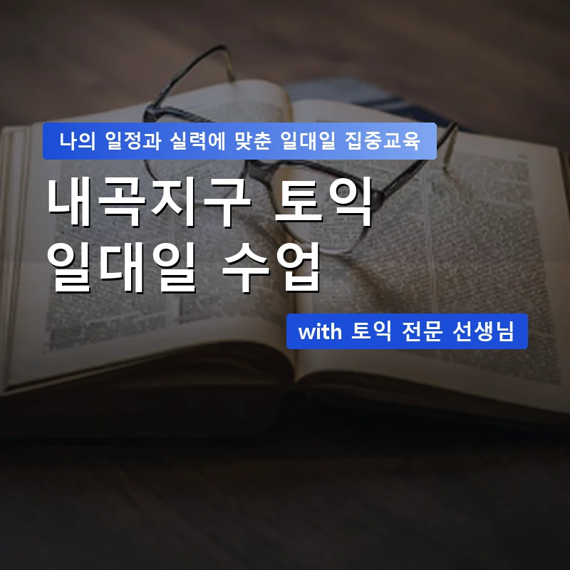 내곡지구 토익과외 — 영과전 1:1 맞춤 수업 안내 이미지