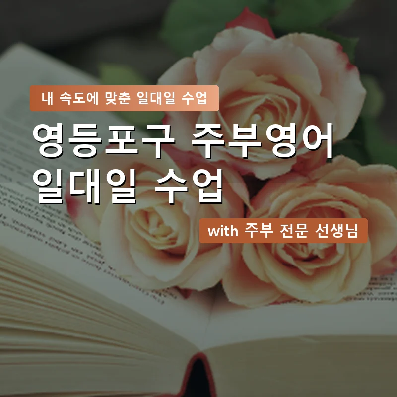 영등포구 주부영어회화 — 영과전 1:1 맞춤 수업 안내 이미지