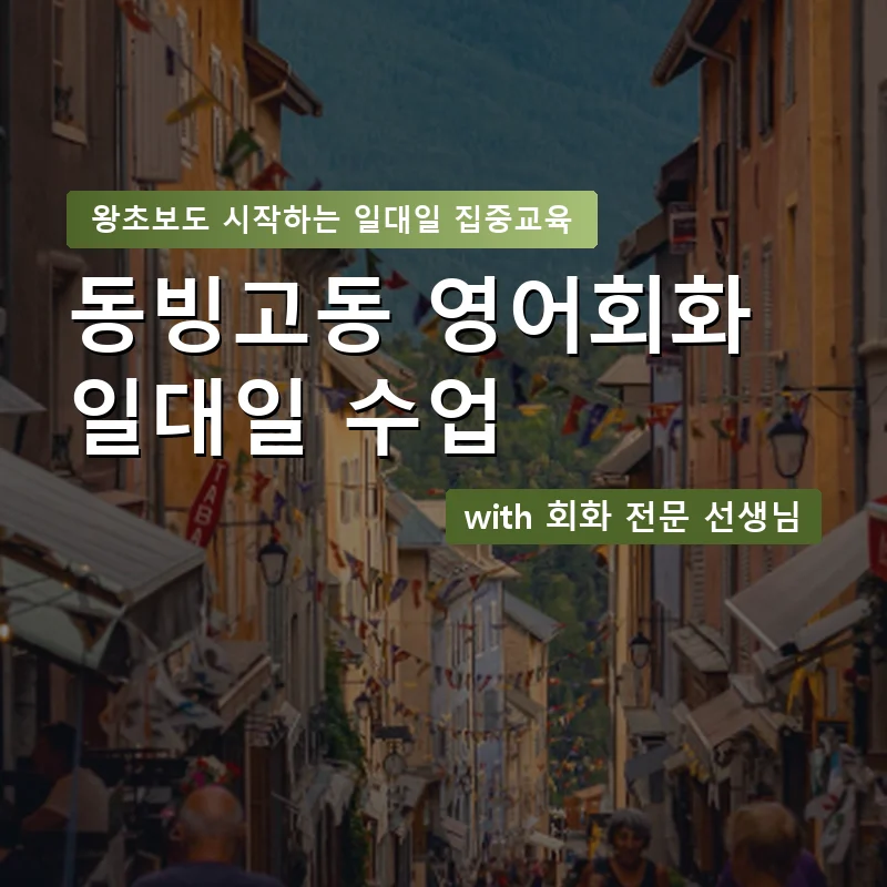 동빙고동 1:1 영어회화과외 — 영과전 1:1 맞춤 수업 안내 이미지