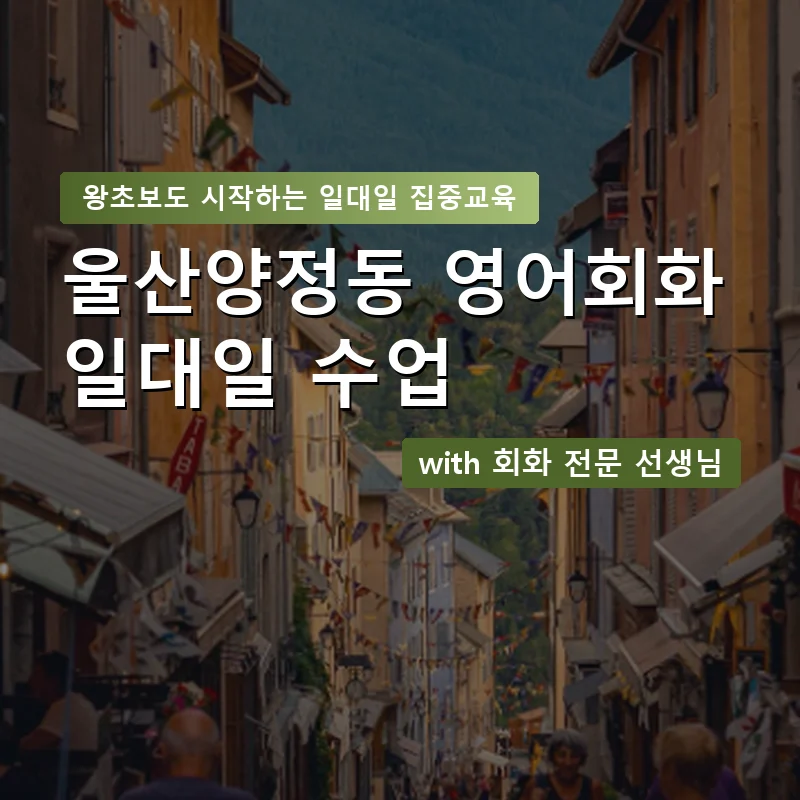 울산양정동 1:1 영어회화과외 — 영과전 1:1 맞춤 수업 안내 이미지